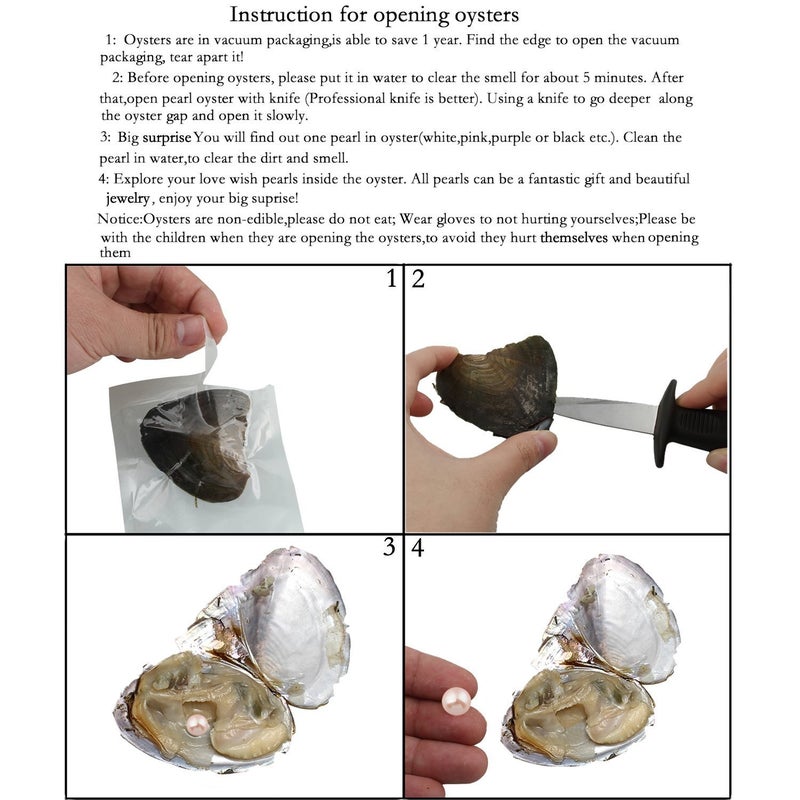 JNMM 30PCS Freshwater Pearl Oyster Cultured Love Wish Round Pearls Various Shining Meaningful Color, Oysters with Pearls Inside (6-8mm, 30 Pcs/lot) - Image 5